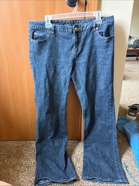 Michael Kors Dark Blue Denim Flare Jeans